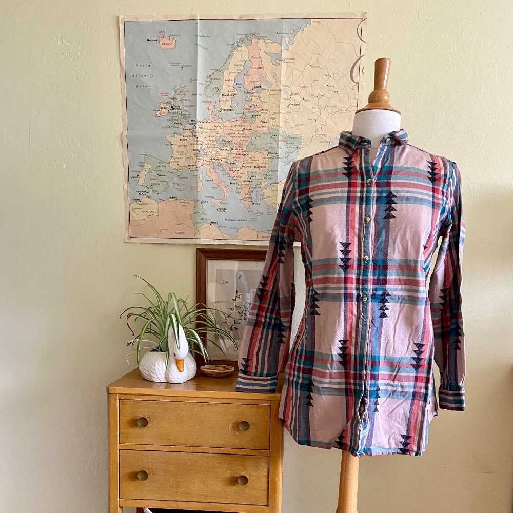 Woolrich Button Down Arrow Flannel - image 1